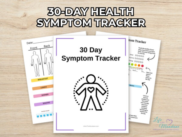 30-Day Health Symptom Tracker printable from Life in the Mundane