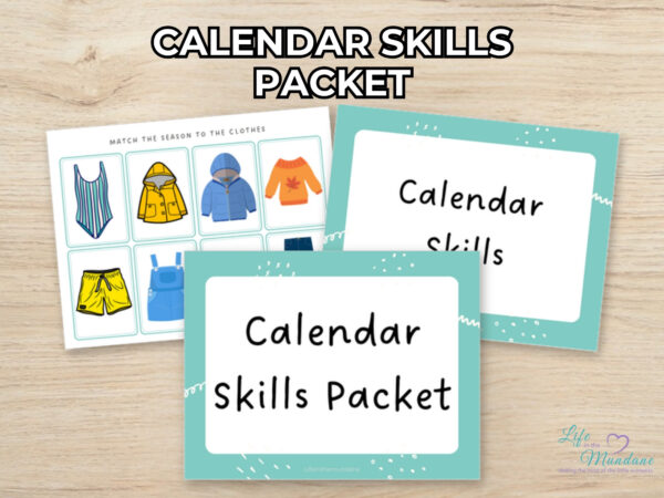 Calendar Skills Packet printable from Life in the Mundane