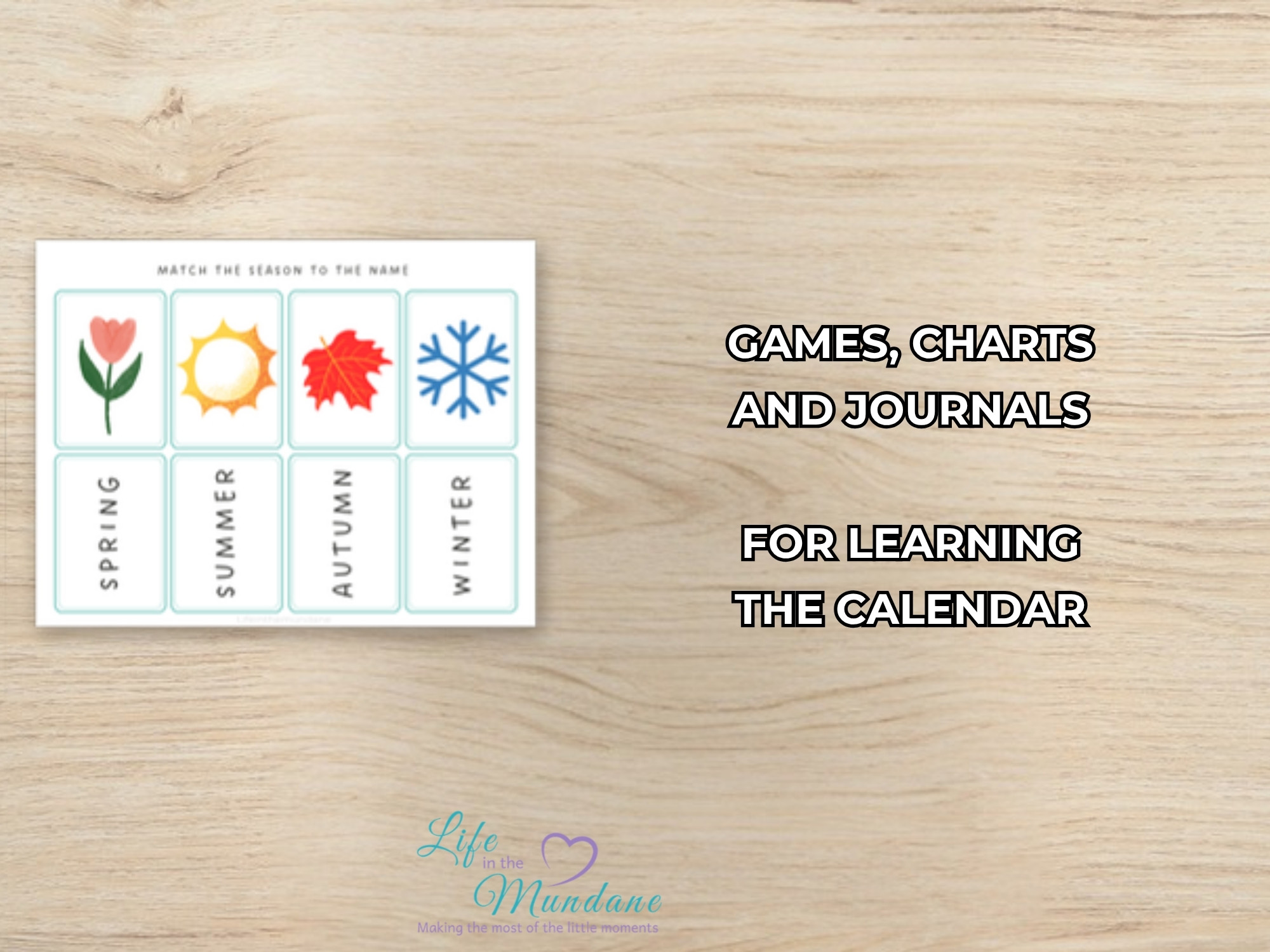 Calendar Skills Packet printable - sample page