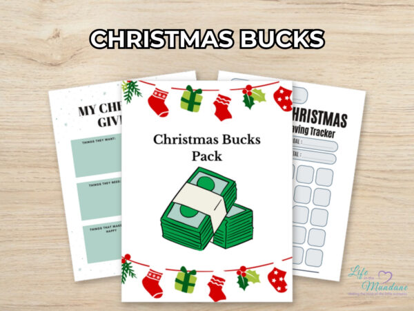 Christmas Bucks printable from Life in the Mundane