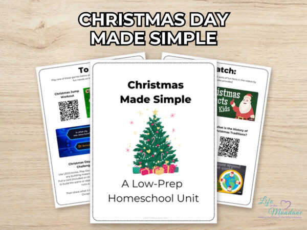 Christmas Day Made Simple printable from Life in the Mundane