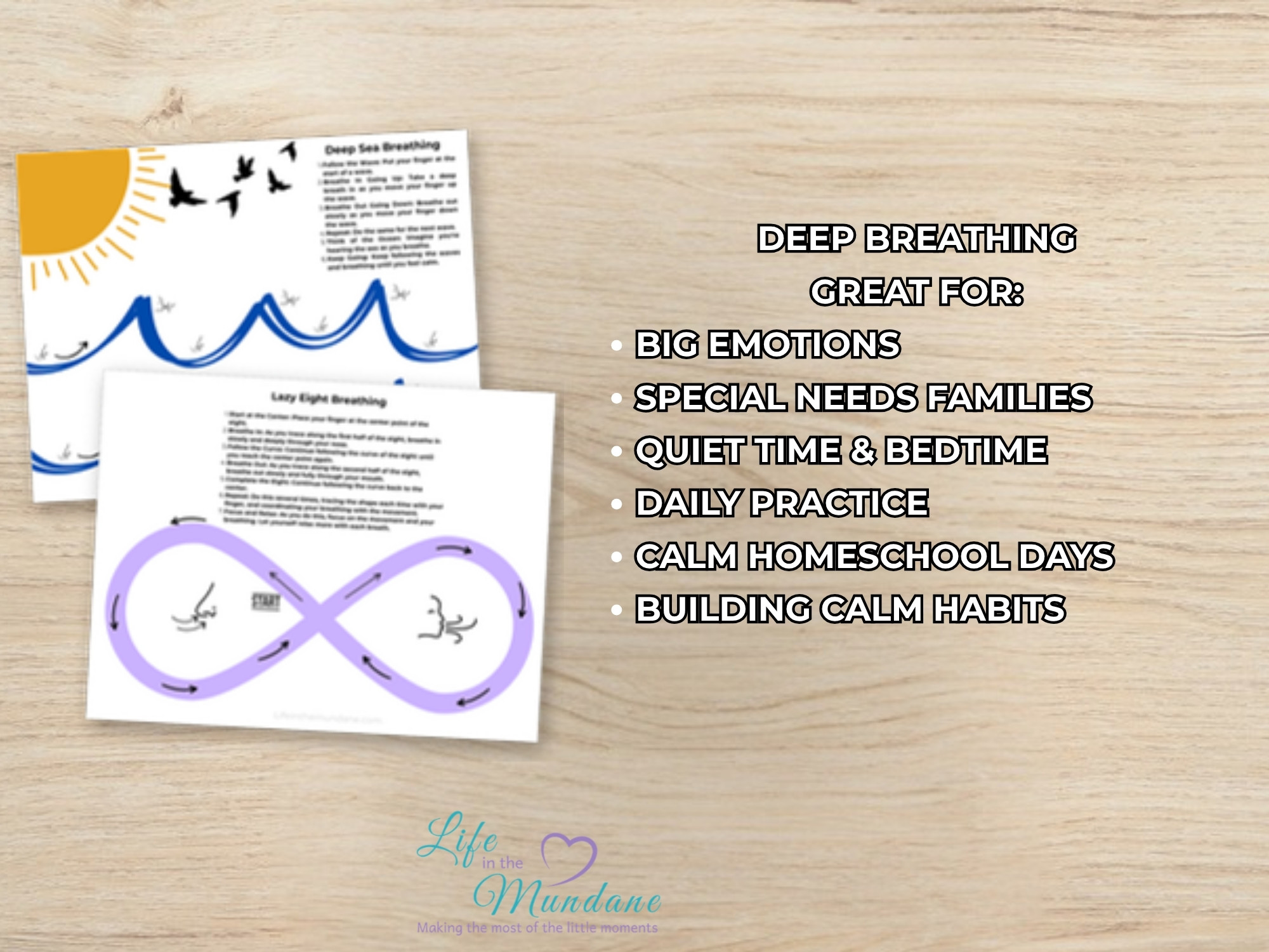 Deep Breathing printable - great for