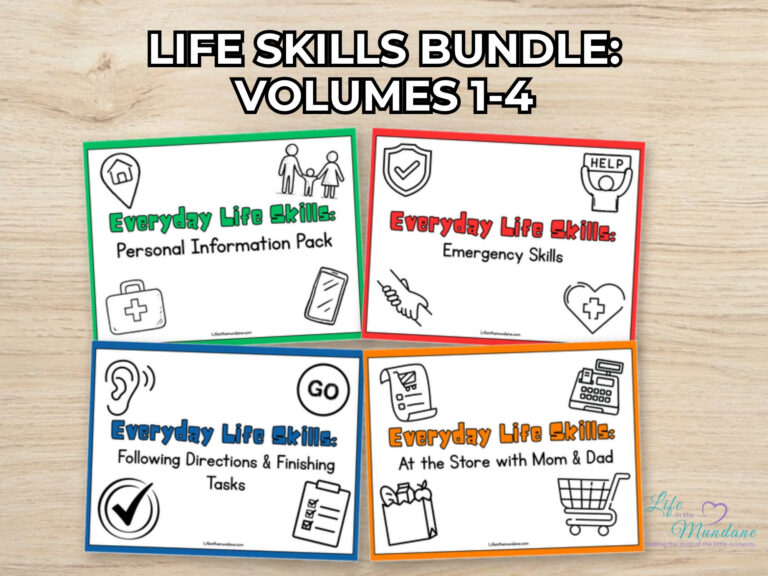 Everyday Life Skills Bundle printable