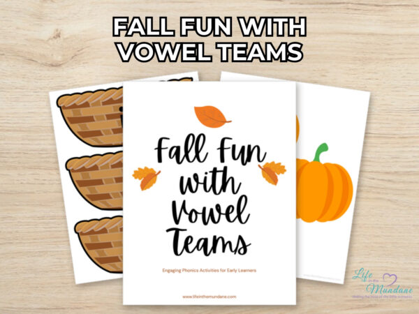 Fall Fun With Vowel Teams printable from Life in the Mundane