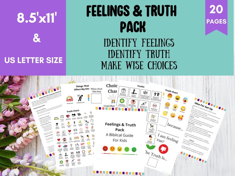 Feelings & Truth Pack: A Biblical Guide for Kids printable