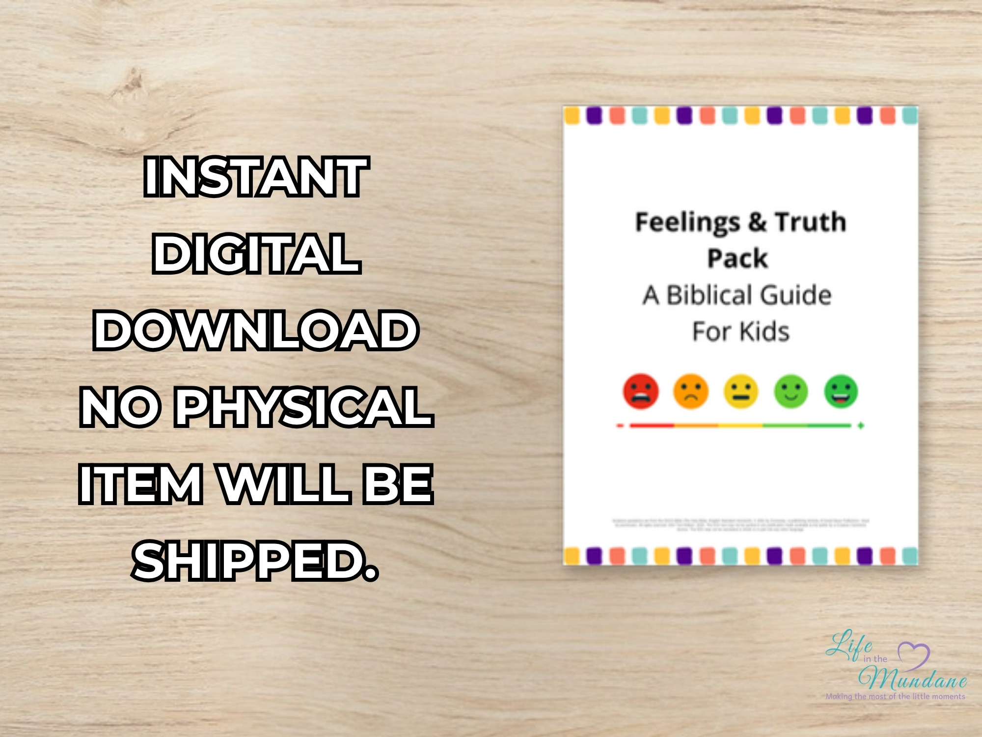 Feelings & Truth Pack printable - instant digital download
