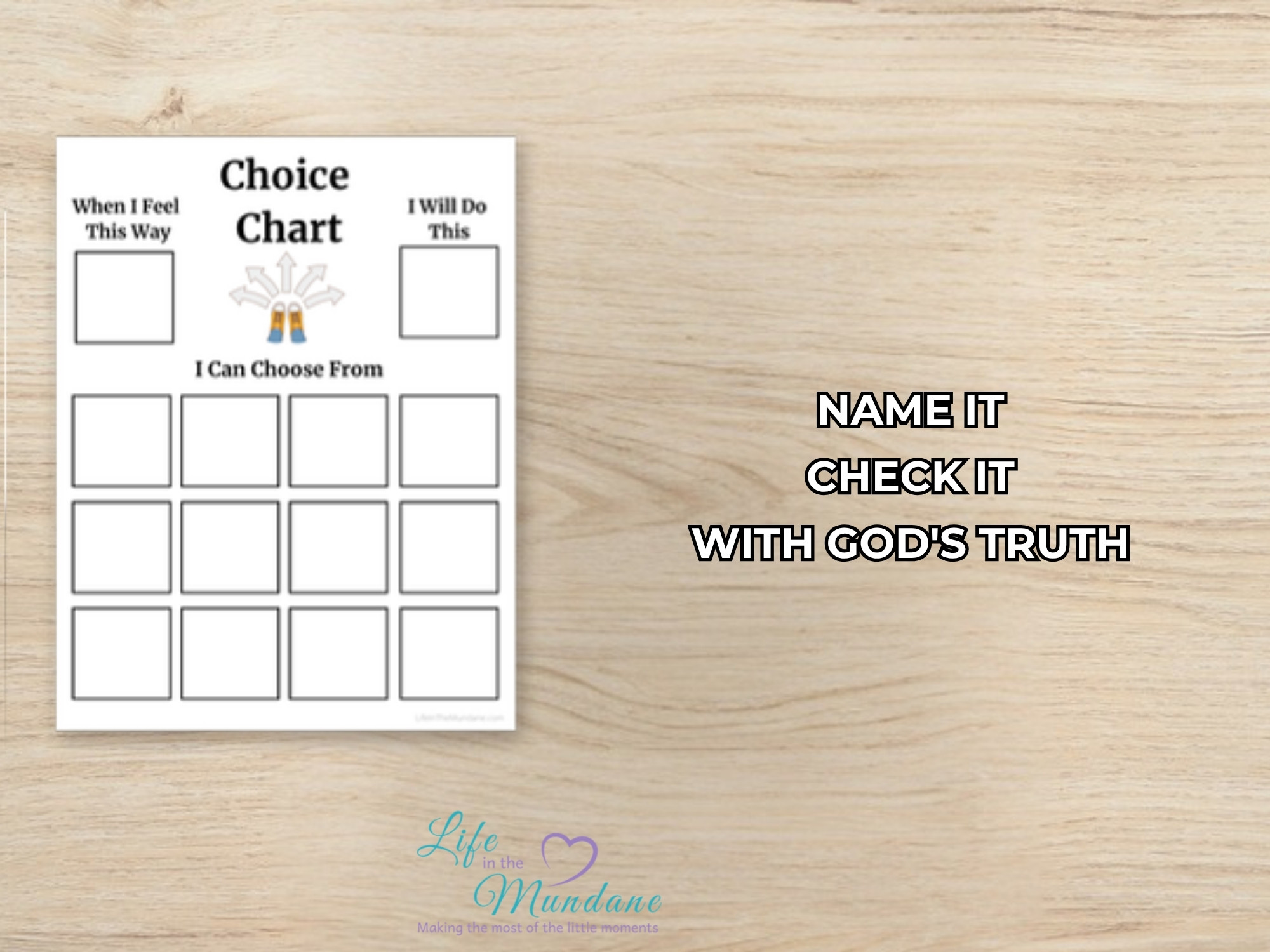 Feelings & Truth Pack printable - sample page