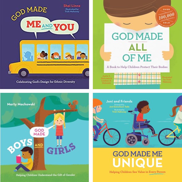 God Made Me and You, God Made All of Me, God Made Boys and Girls and God Made Me Unique from the God Made Me series