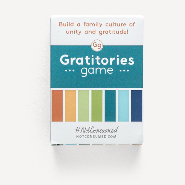 Gratitories card game from Not Consumed