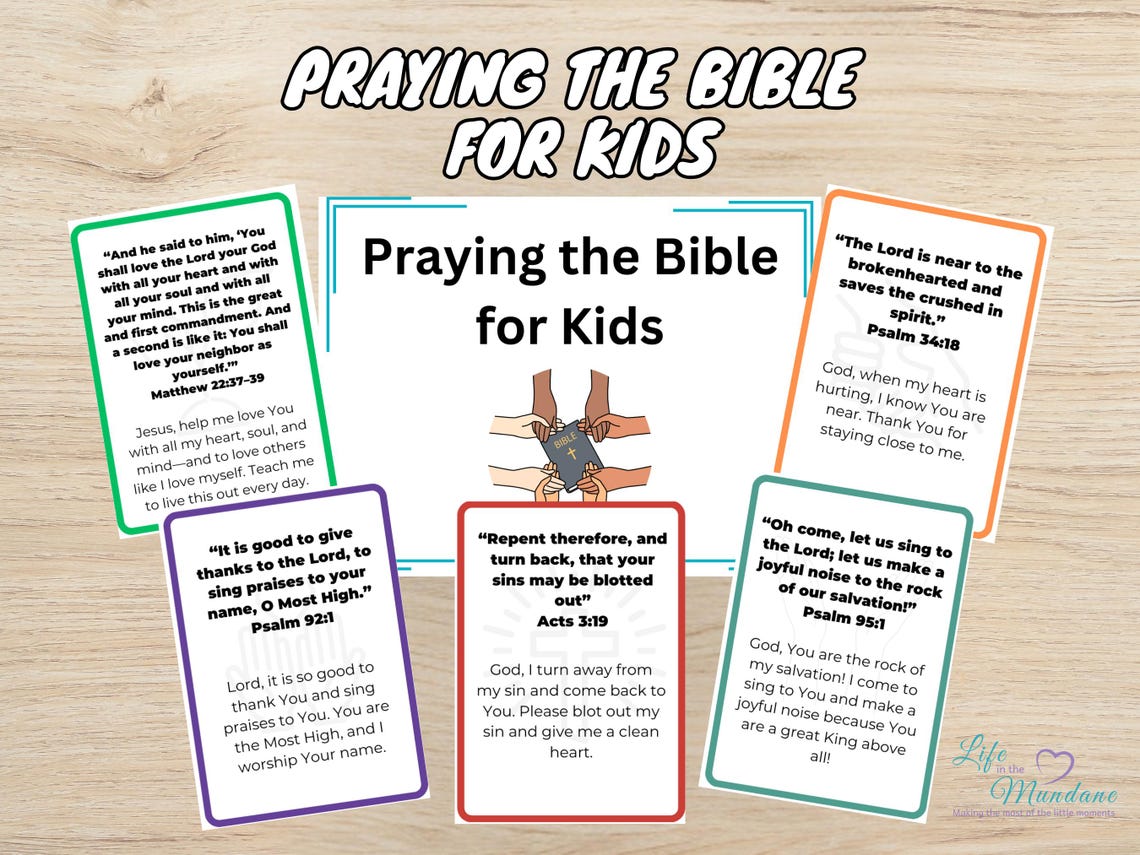 Praying the Bible for Kids Cards