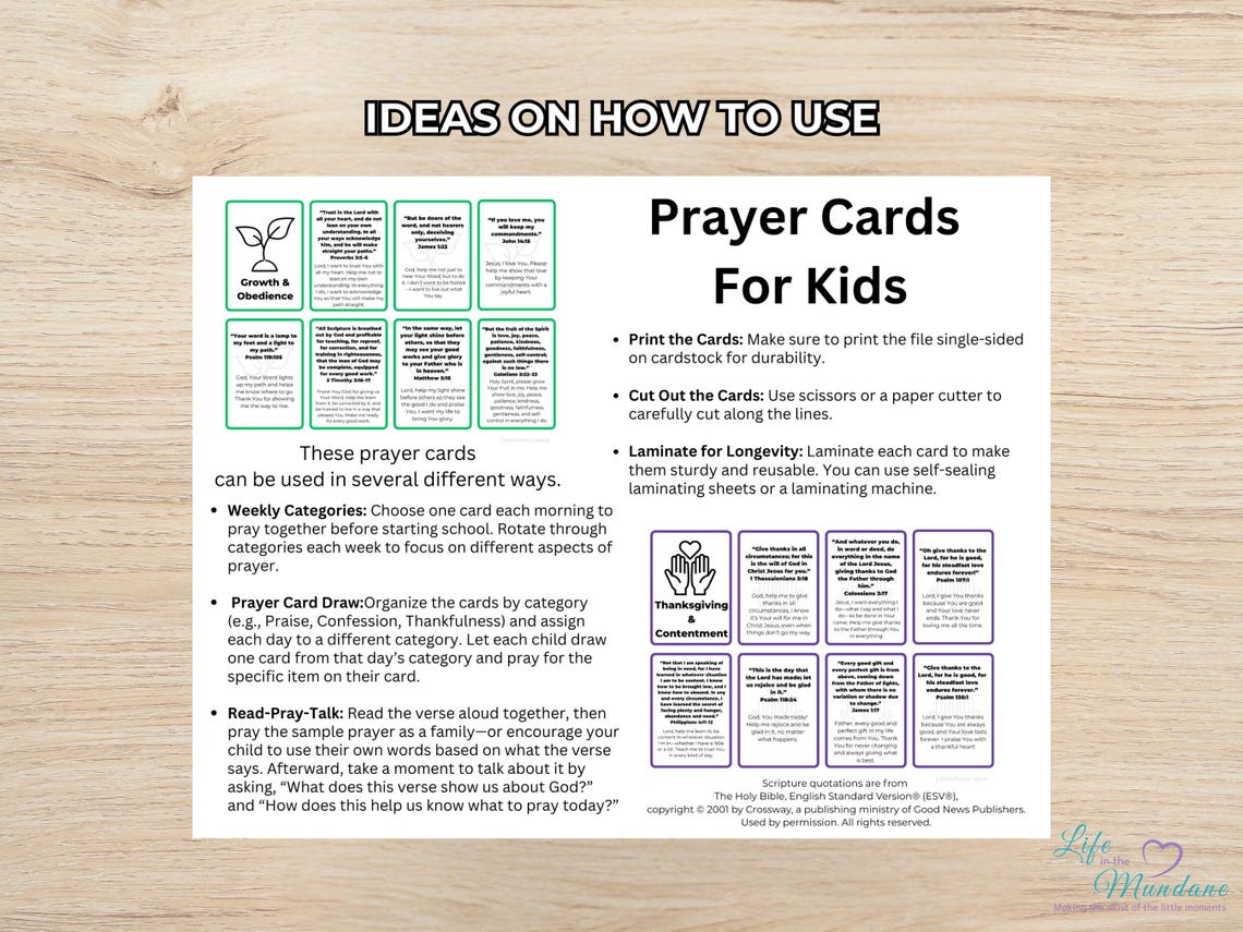 Praying the Bible for Kids Cards (image 4)