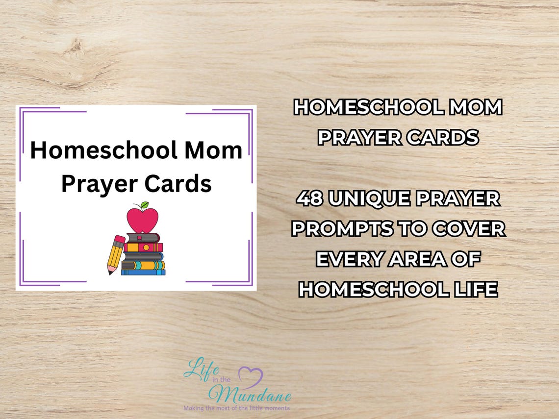 Homeschool Mom Prayer Prompt Cards: Scripture-Based (PDF Download) (image 2)