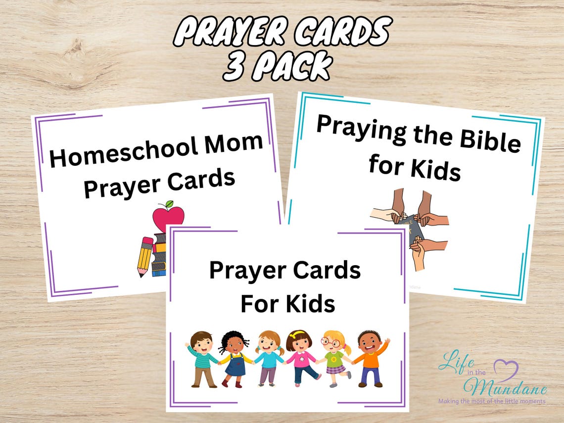 Prayer Cards Combo Pack – 3 Printable Sets