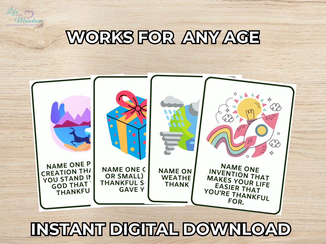 Thankfulness Cards Pack Volume 2 - Printable Activity Cards (image 4)