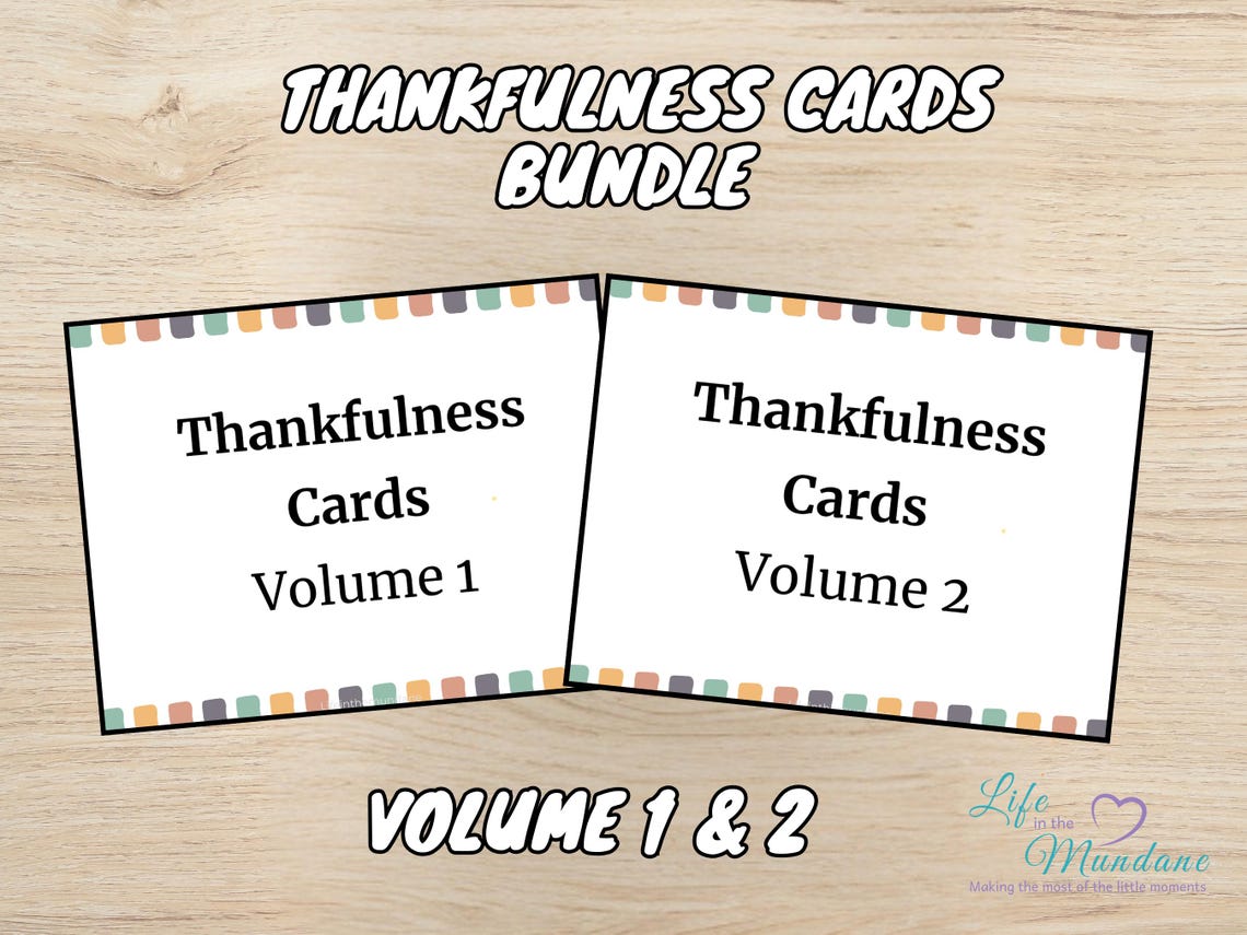Thankfulness Cards Bundle- Volume 1 & 2