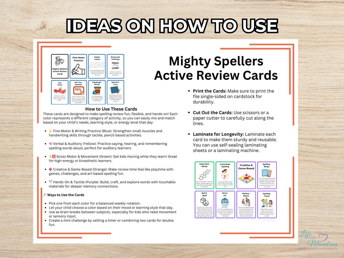 Mighty Spellers Active Review Cards (image 4)
