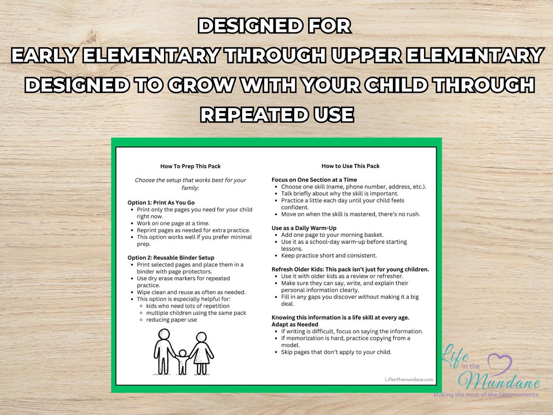 Everyday Life Skills Volume 1: Personal Information Pack (image 5)