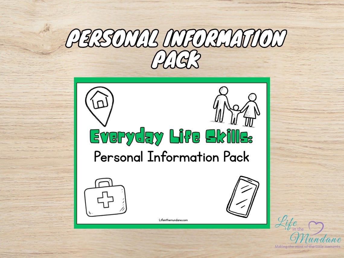 Everyday Life Skills Volume 1: Personal Information Pack