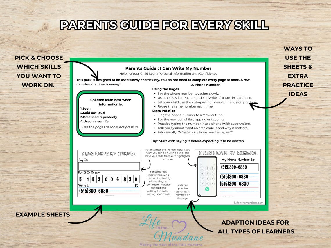 Everyday Life Skills Volume 1: Personal Information Pack (image 2)