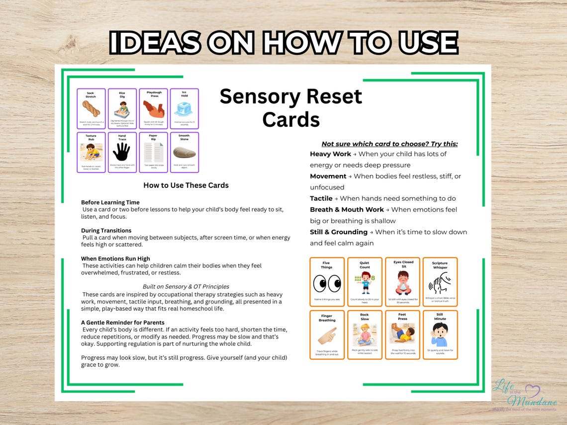 Sensory Reset Cards for Kids (image 4)