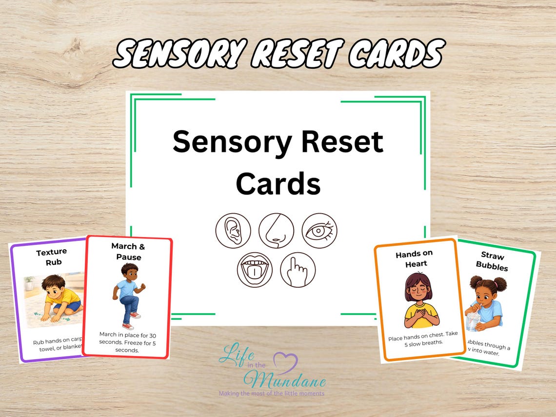 Sensory Reset Cards for Kids