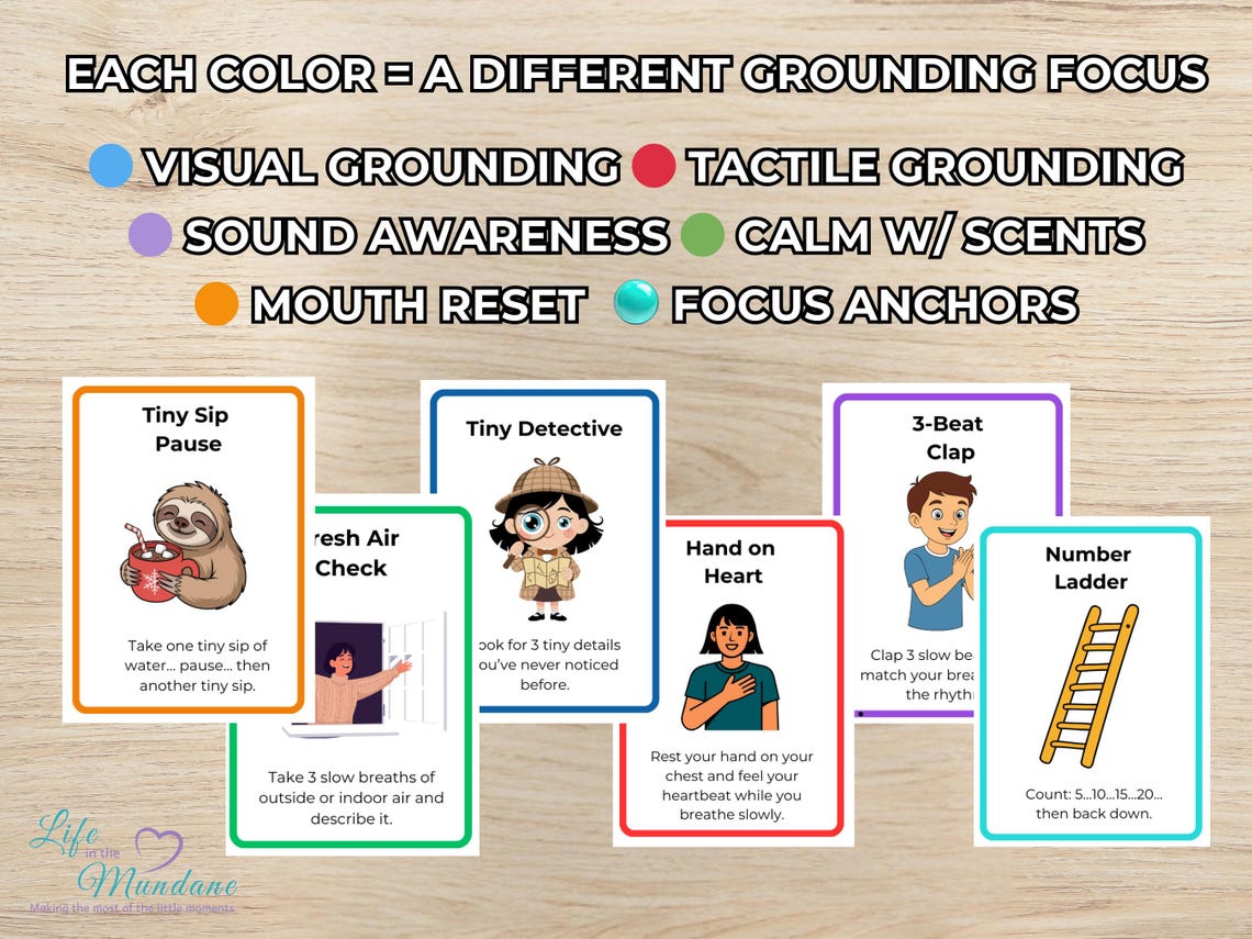 Calm Hearts, Quiet Minds: Grounding Cards for Kids. (image 3)