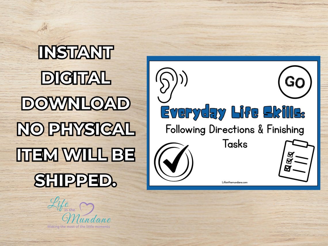 Everyday Life Skills Volume 3: Following Directions & Finishing Tasks (image 6)