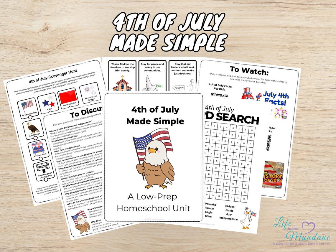 4th of July Made Simple Printable