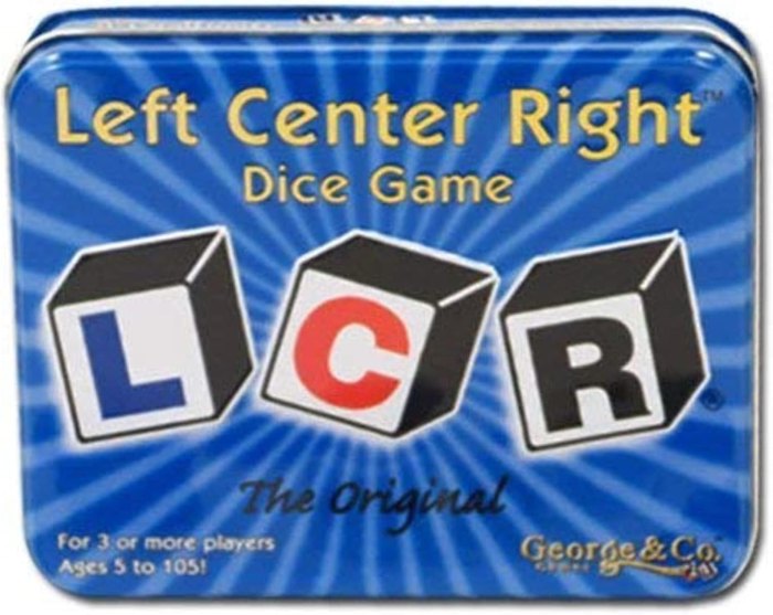 LCR (Left Center Right) game box