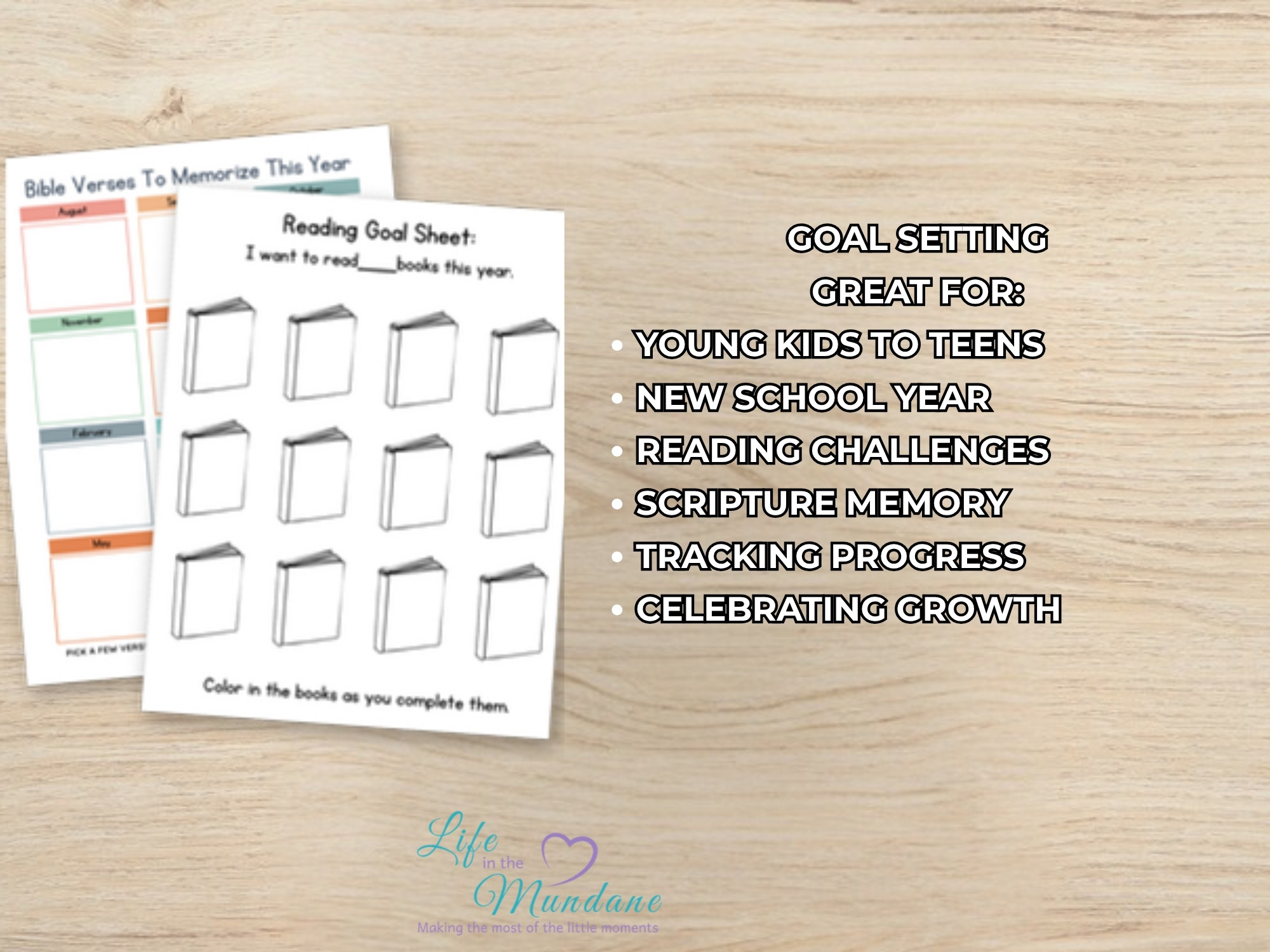 Learning Goal Sheets printable - great for