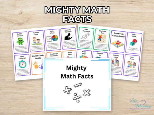 Mighty Math Facts printable from Life in the Mundane