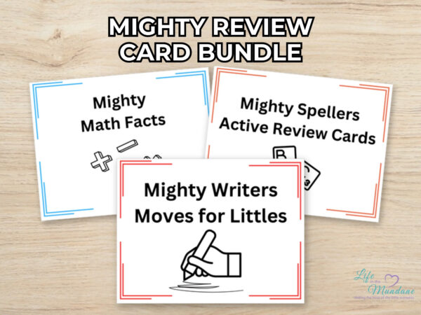 Mighty Review Card Bundle printable from Life in the Mundane
