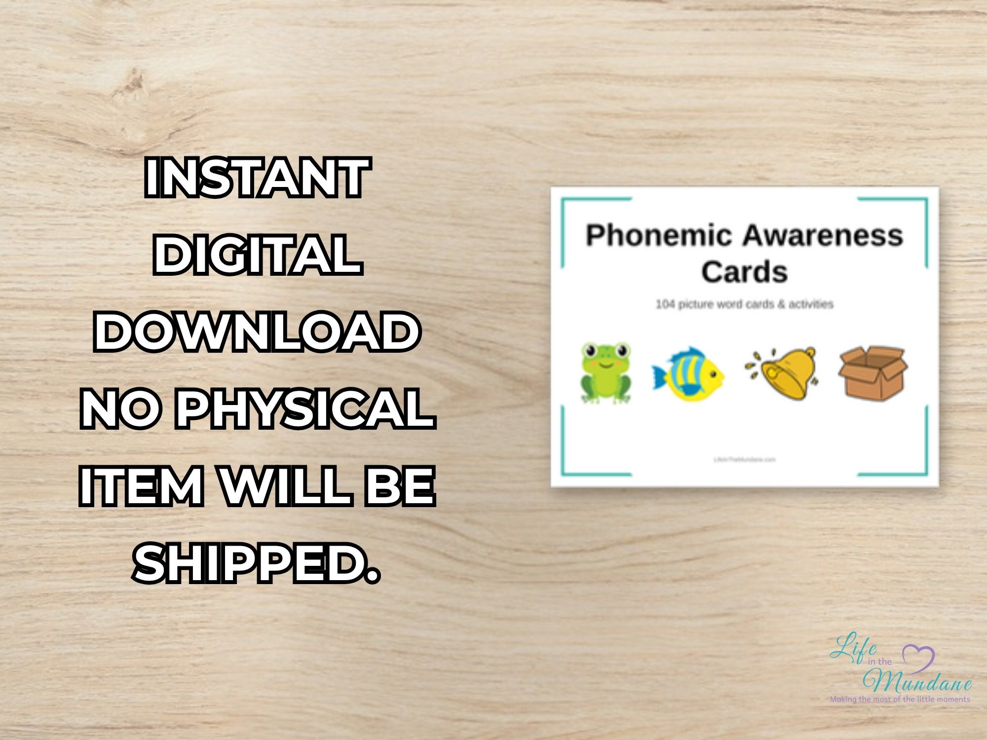 Phonemic Awareness printable - instant digital download
