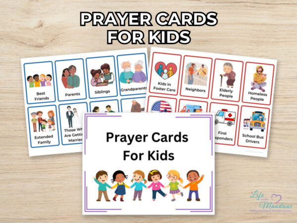 Prayer Cards For Kids printable from Life in the Mundane