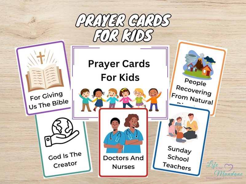 Prayer Cards for Kids printable