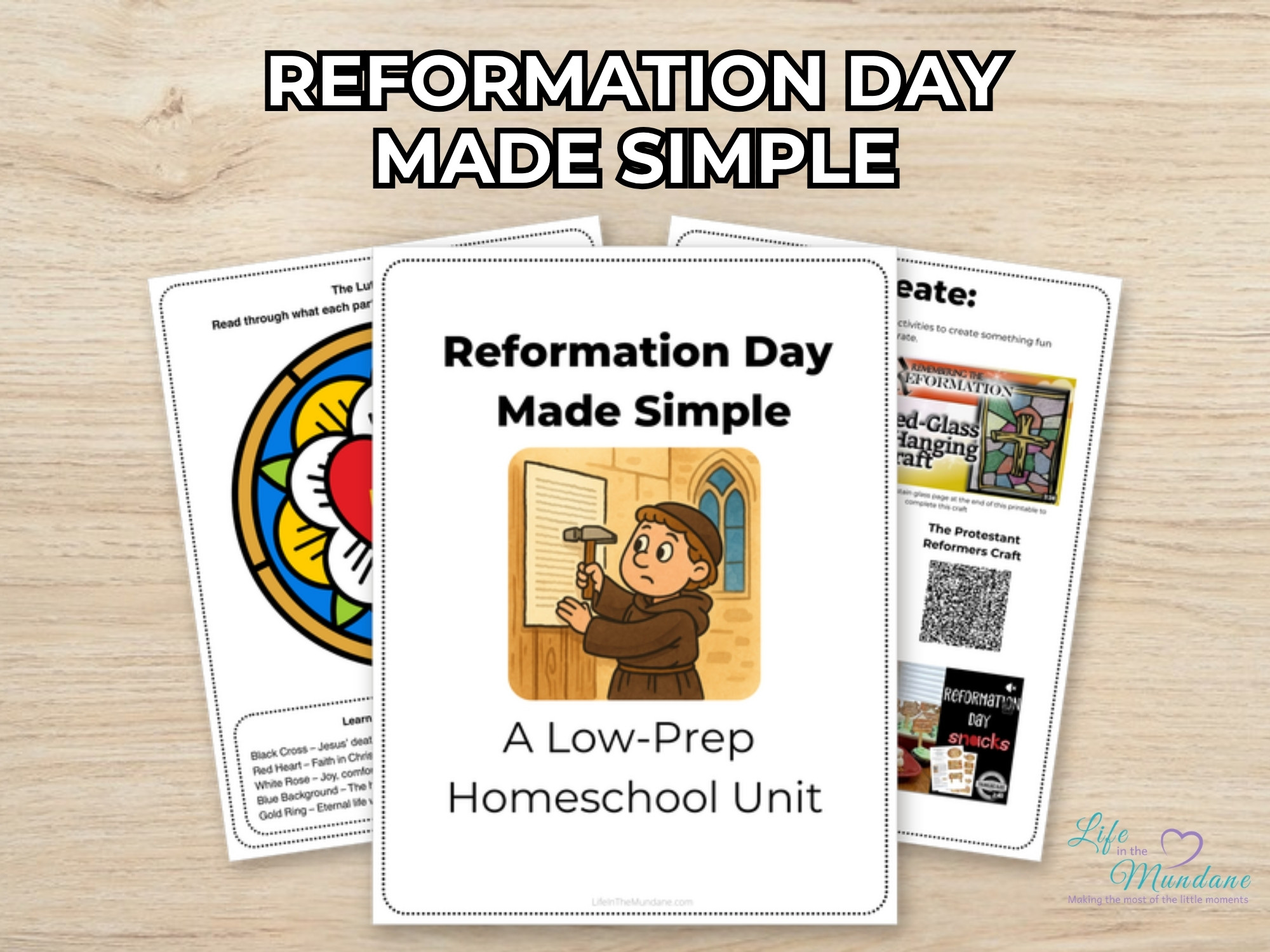 Reformation Day Made Simple printable from Life in the Mundane