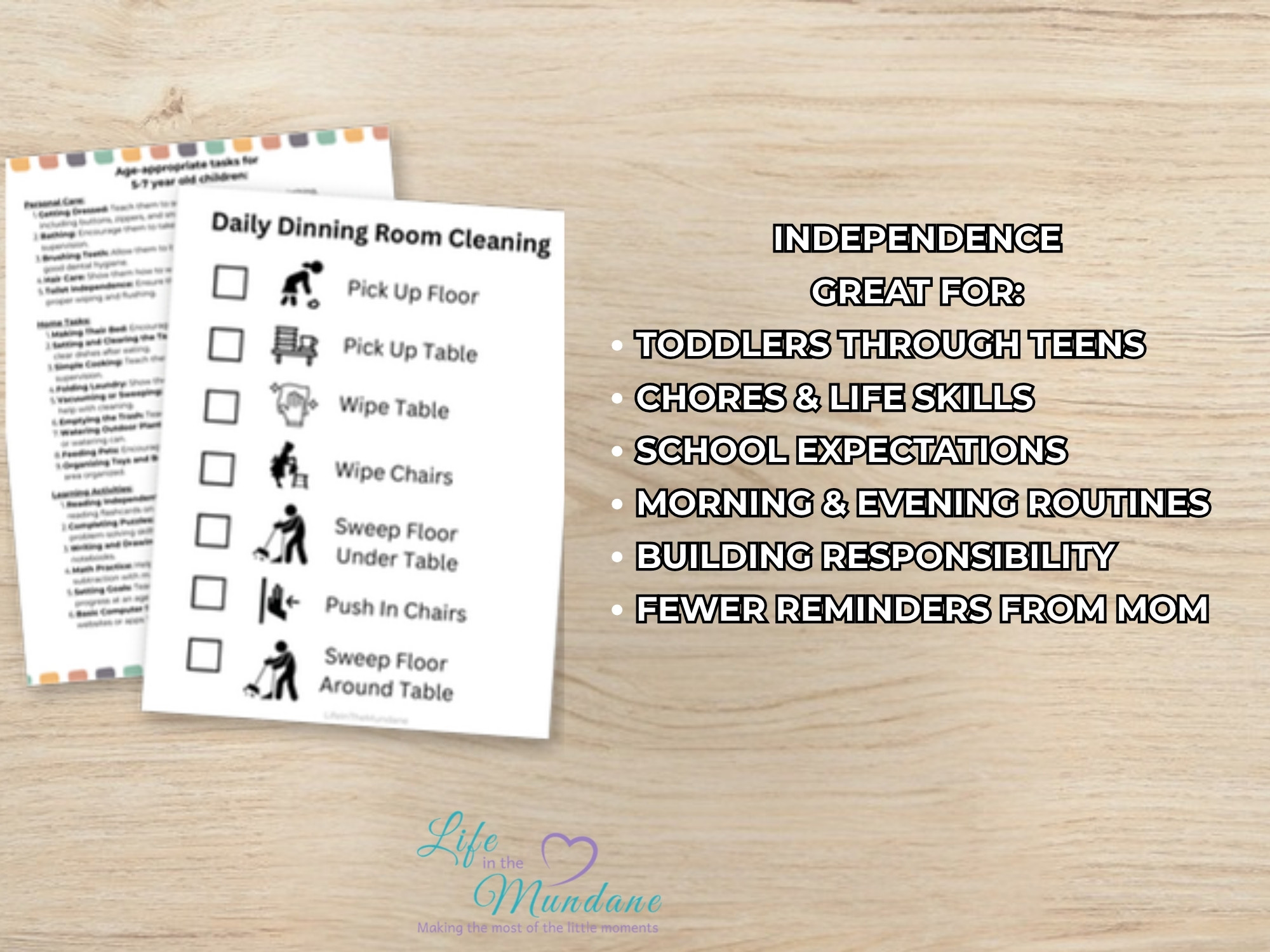 Steps Towards Independence printable - great for