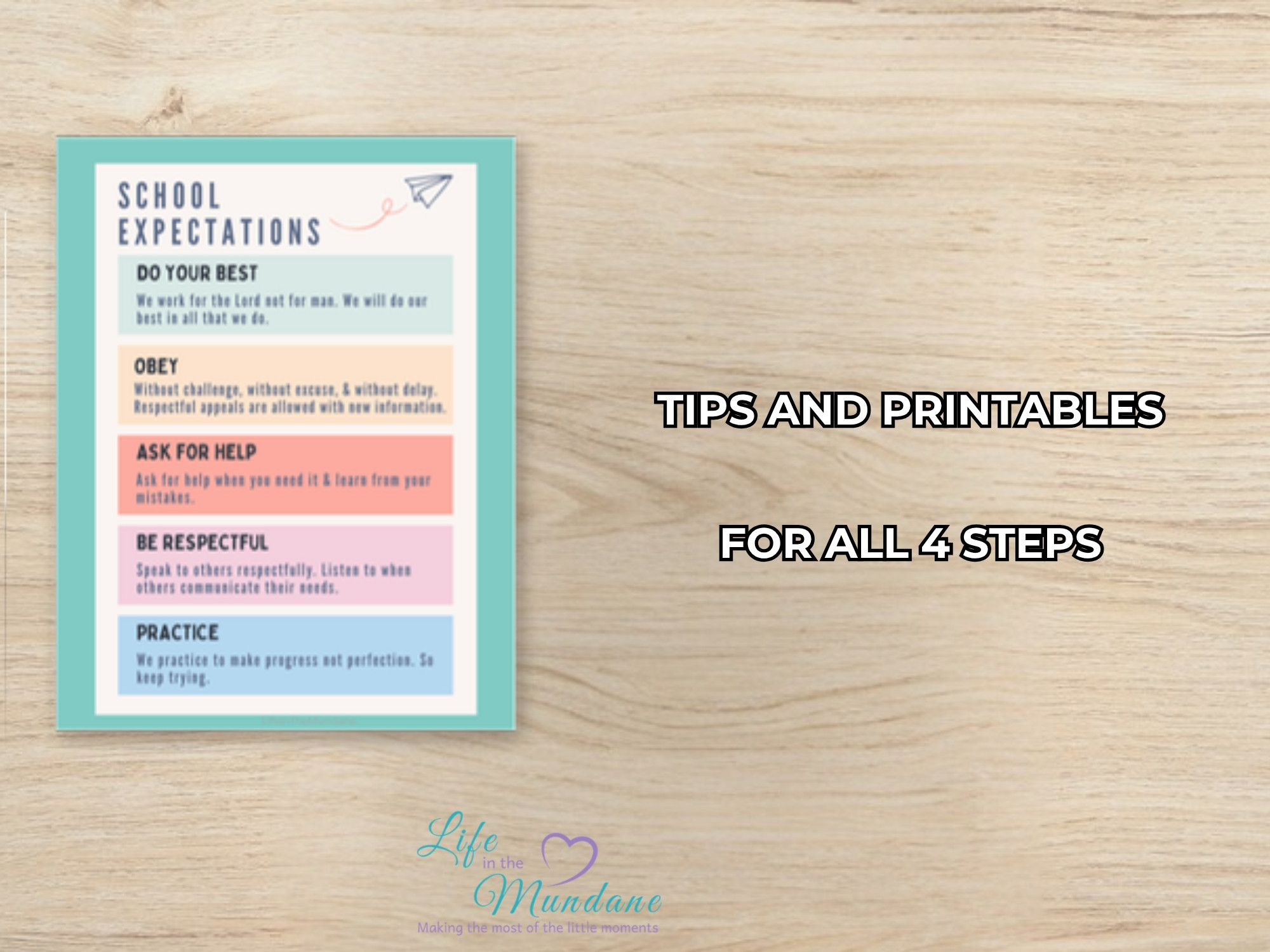 Steps Towards Independence printable - sample page