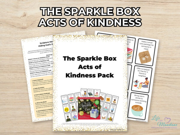 The Sparkle Box Acts of Kindness printable from Life in the Mundane