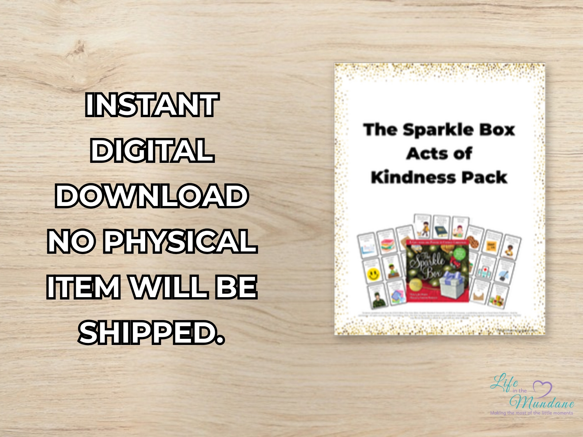 The Sparkle Box printable - instant digital download