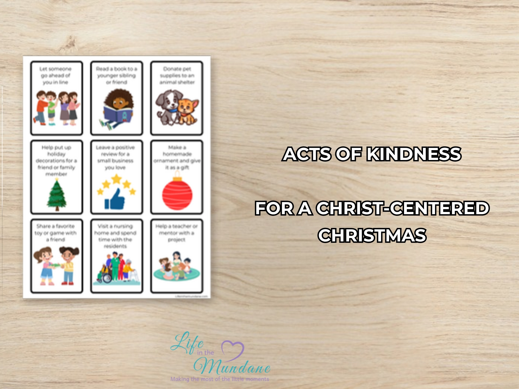 The Sparkle Box printable - sample page