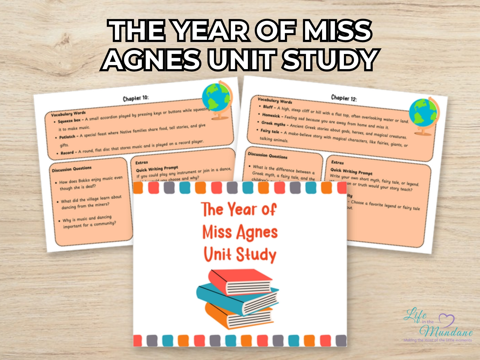 The Year of Miss Agnes Unit Study printable from Life in the Mundane