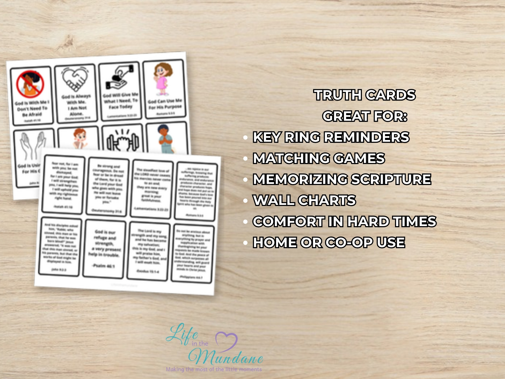 Truth Cards: Hard Times printable - great for