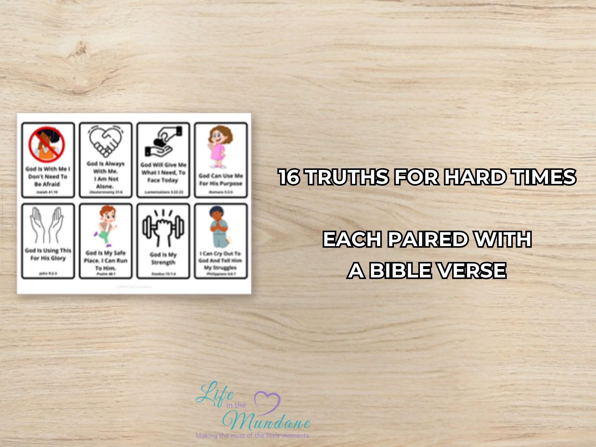 Truth Cards: Hard Times printable - sample page