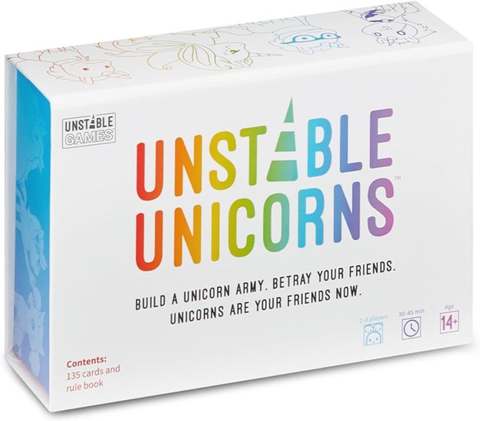 Unstable Unicorns game box