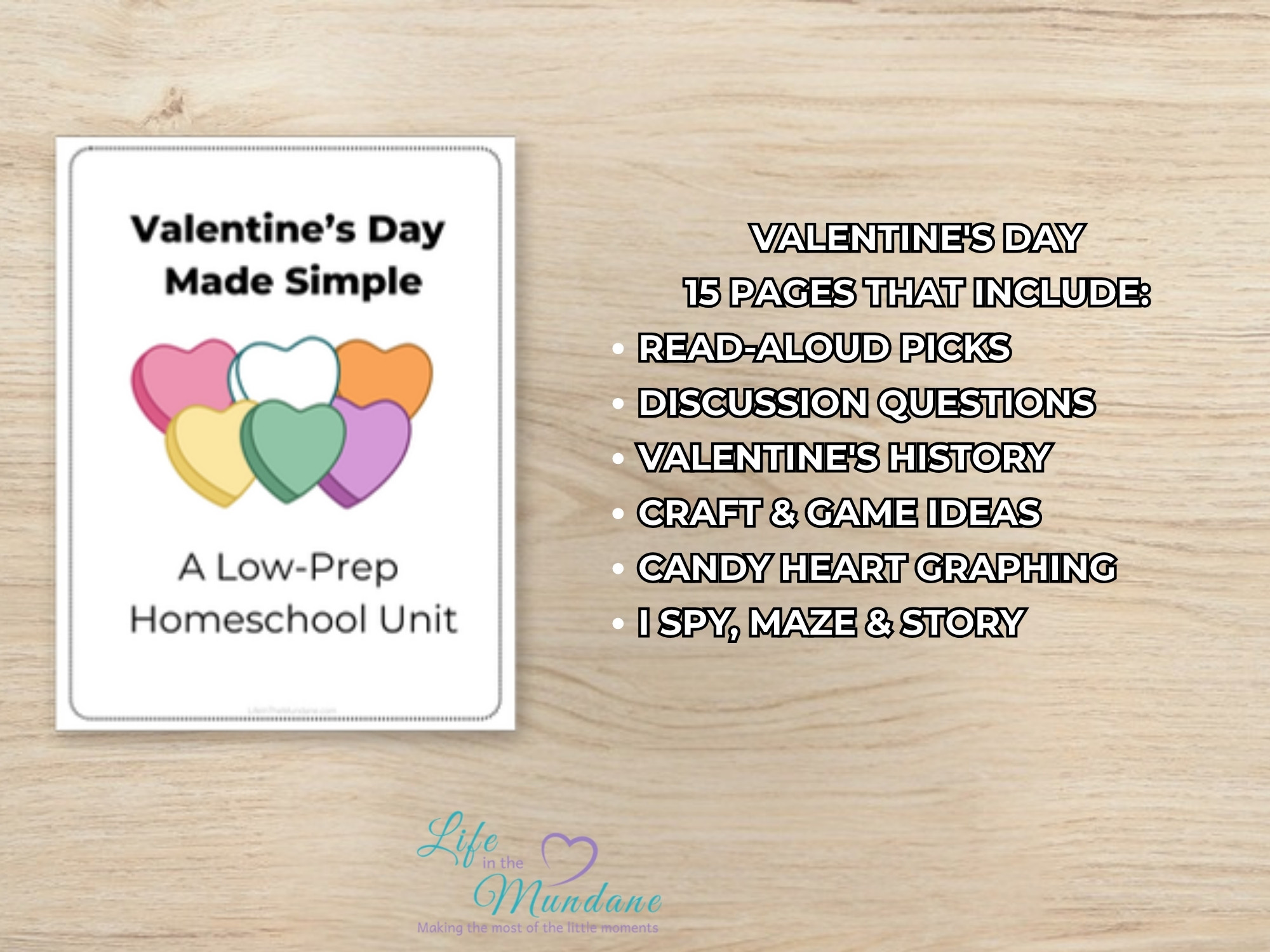 Valentine's Day printable - what's included