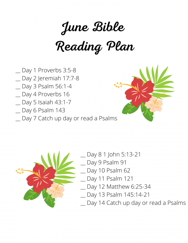 June Bible Reading Plan